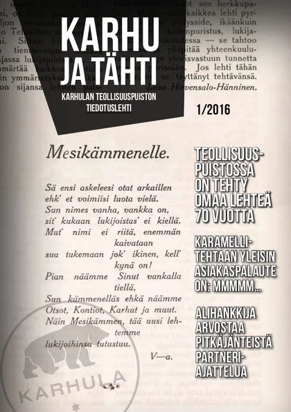 Karhu ja Tähti 1/2016