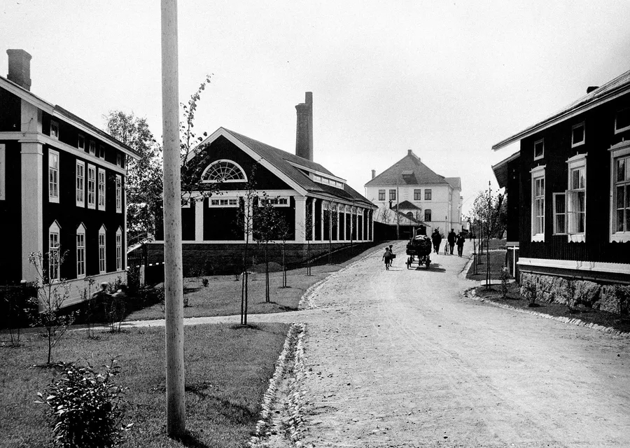 William Ruthin katu ja työläisasunnot arkistokuvassa